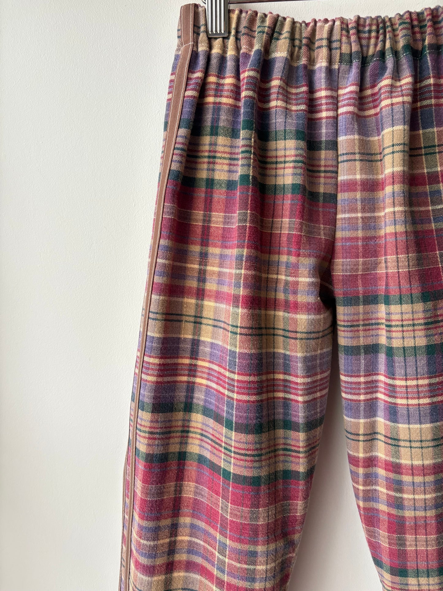 Harvest plaid track pants - made to order