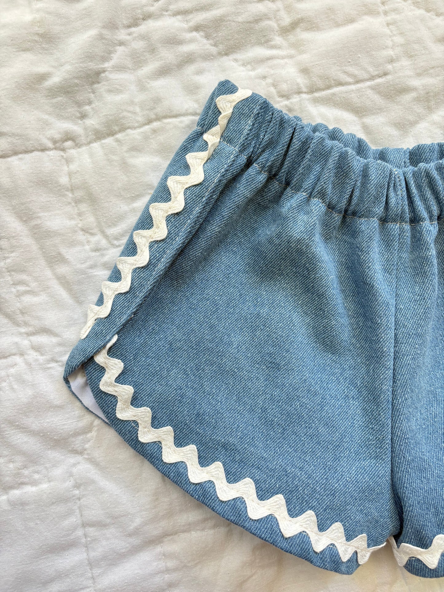 Denim track shorts - 2T