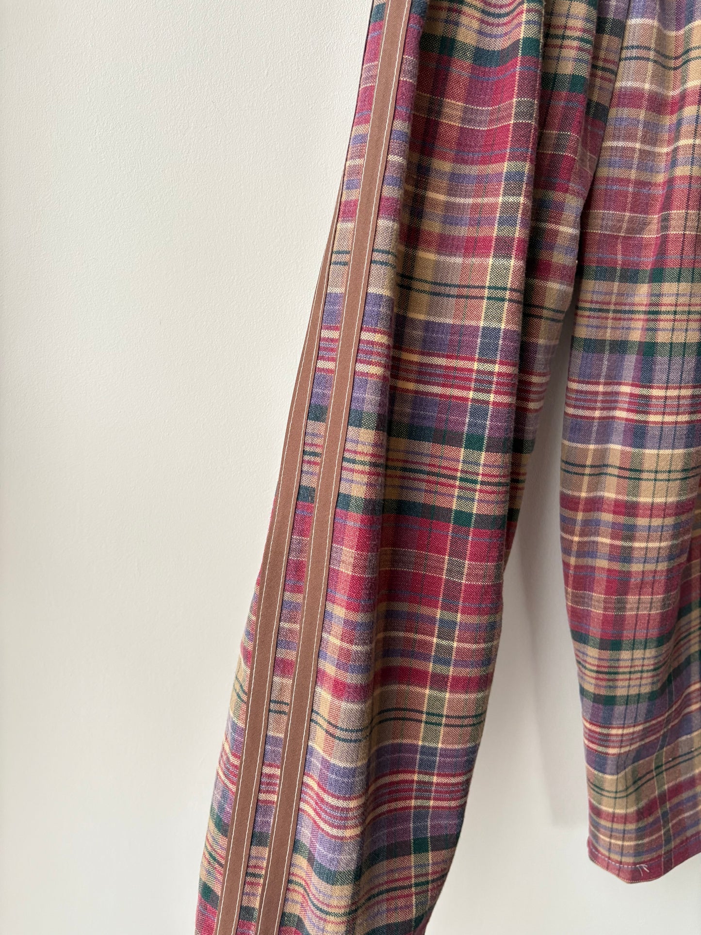 Harvest plaid track pants - made to order