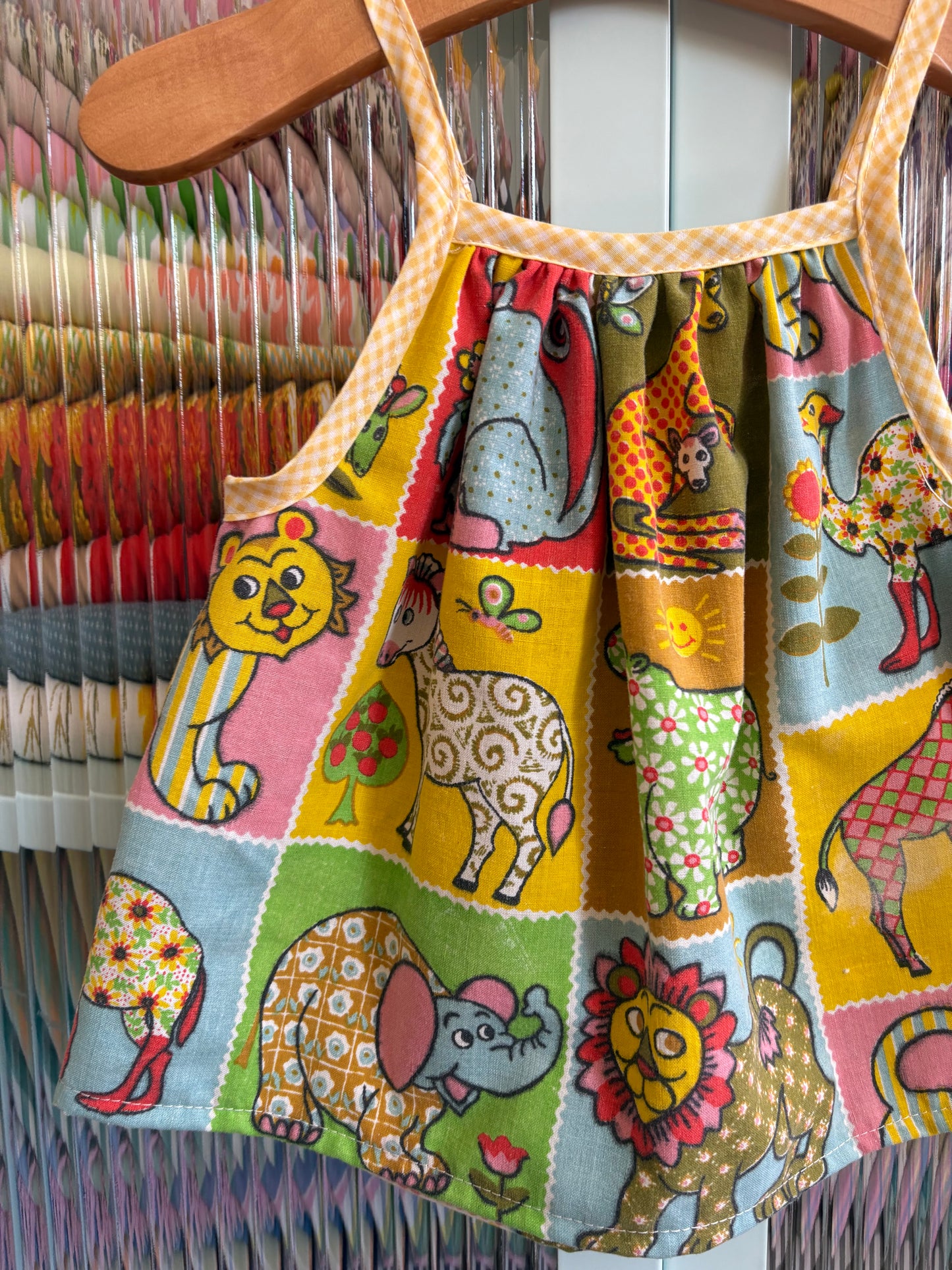 Bright zoo meadow tank - made to order