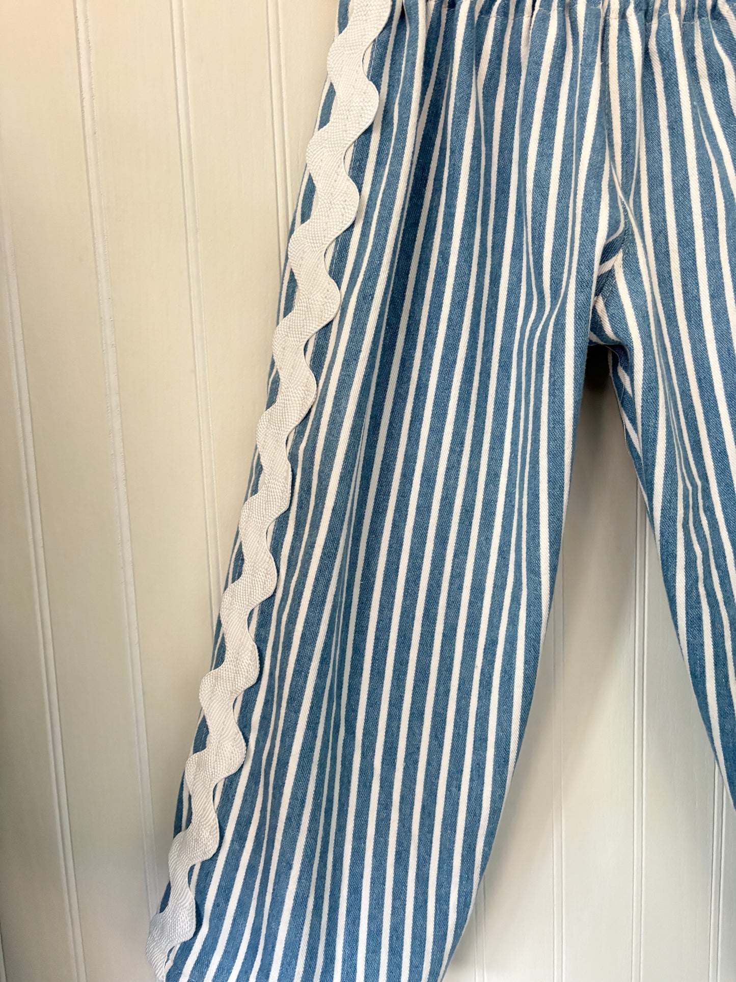 Jumbo ric rac denim pants - made to order