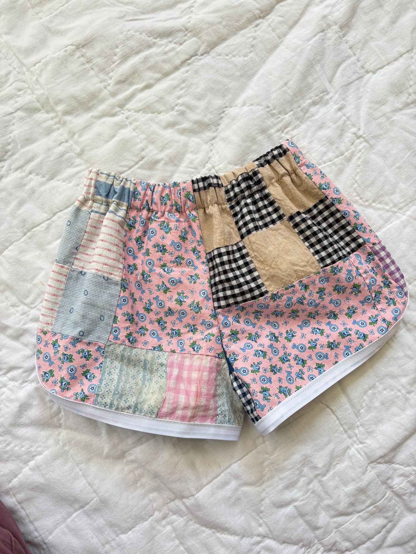 Quilt top track shorts - 2T