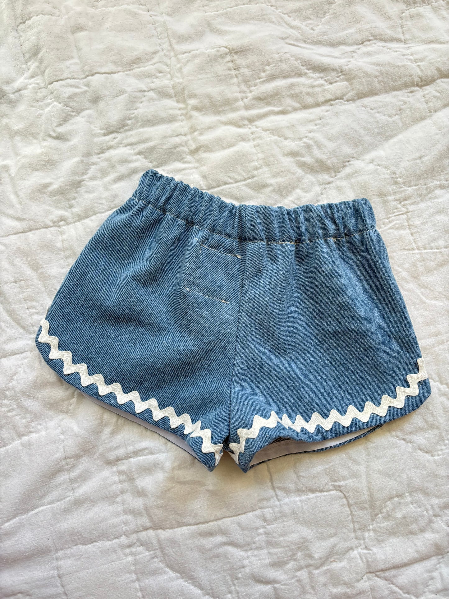 Denim track shorts - 2T