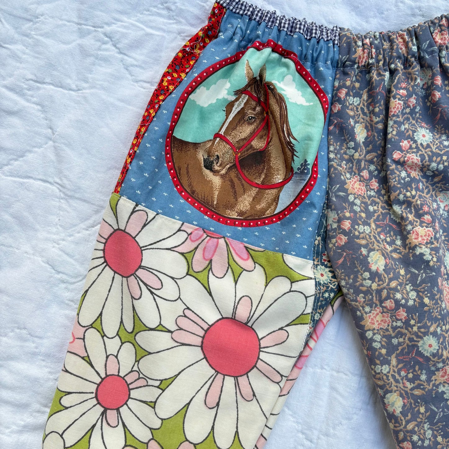 Horse mix print pants - 3T