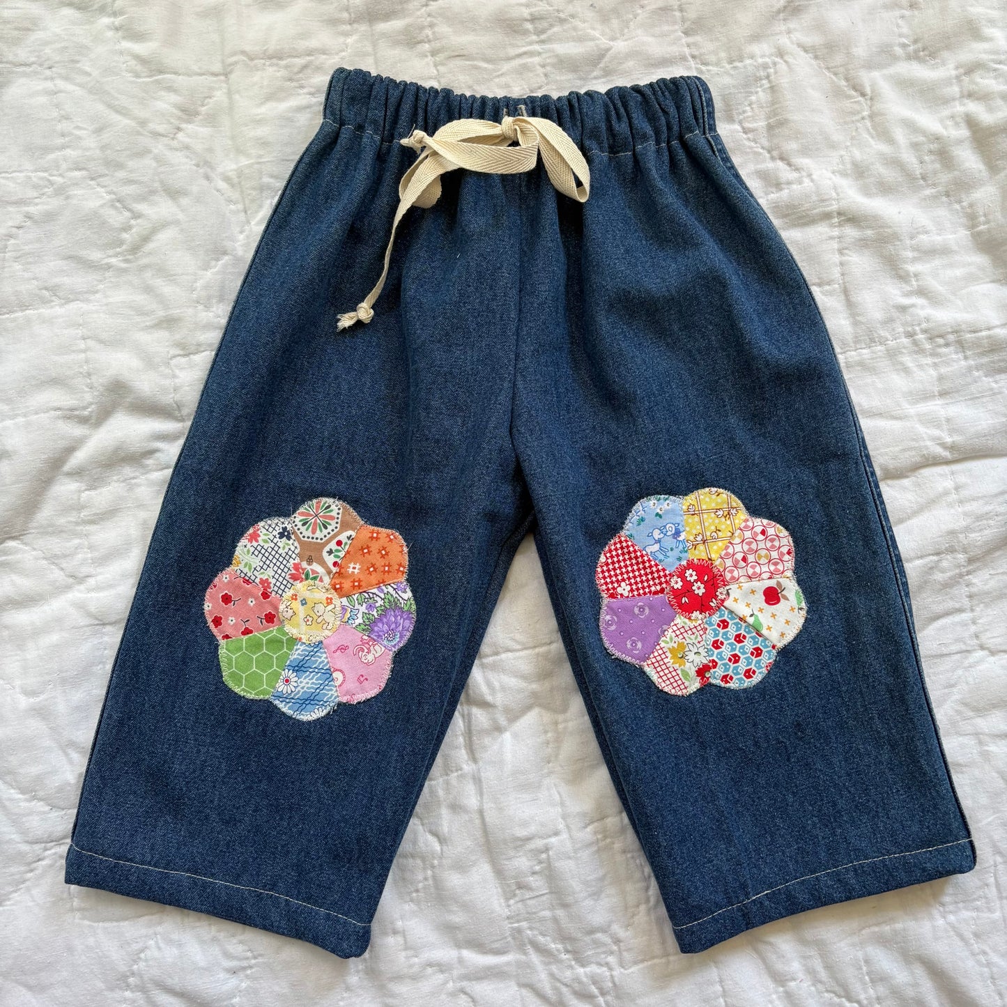 Quilt parch jeans - 2T