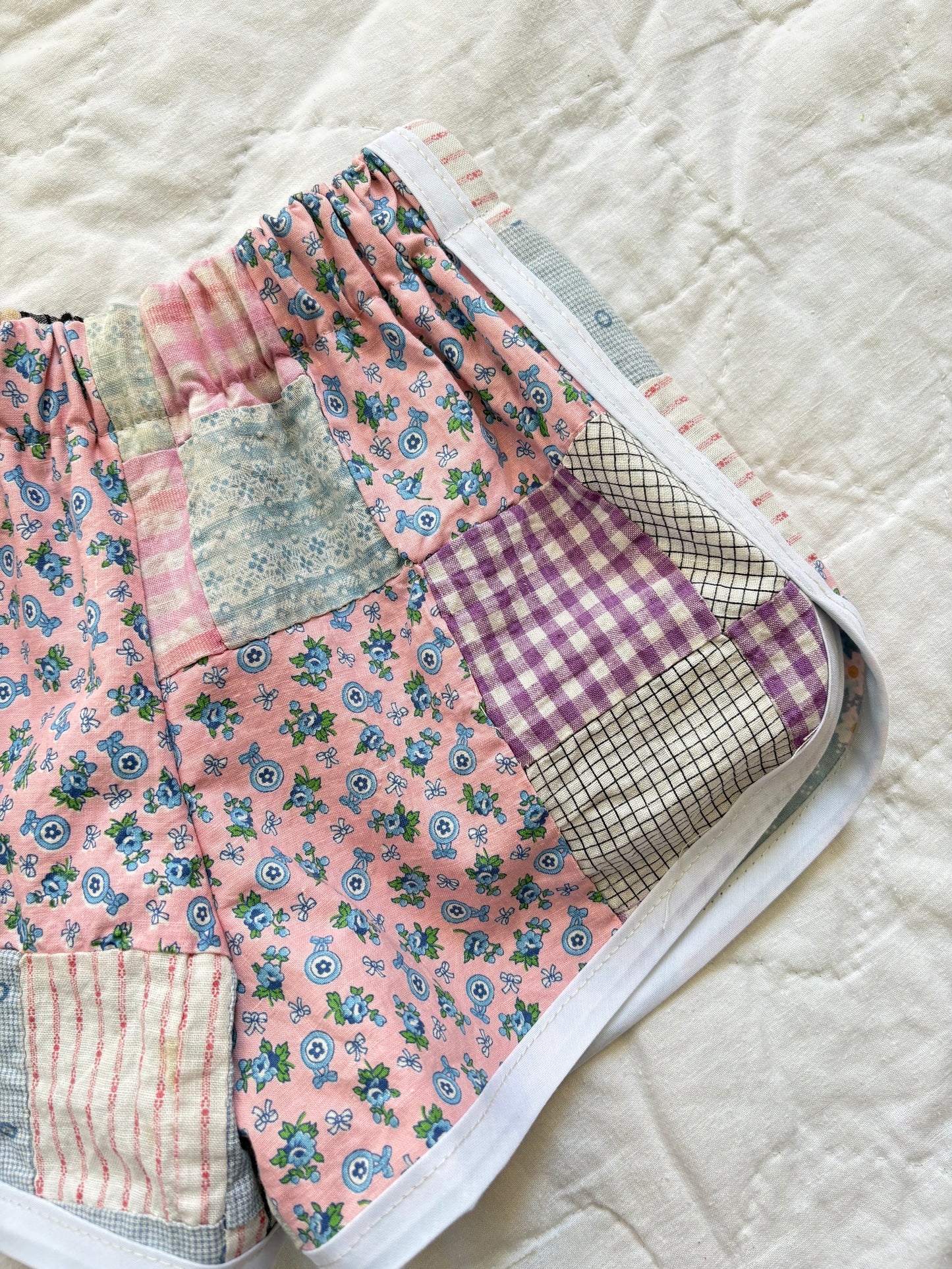 Quilt top track shorts - 2T