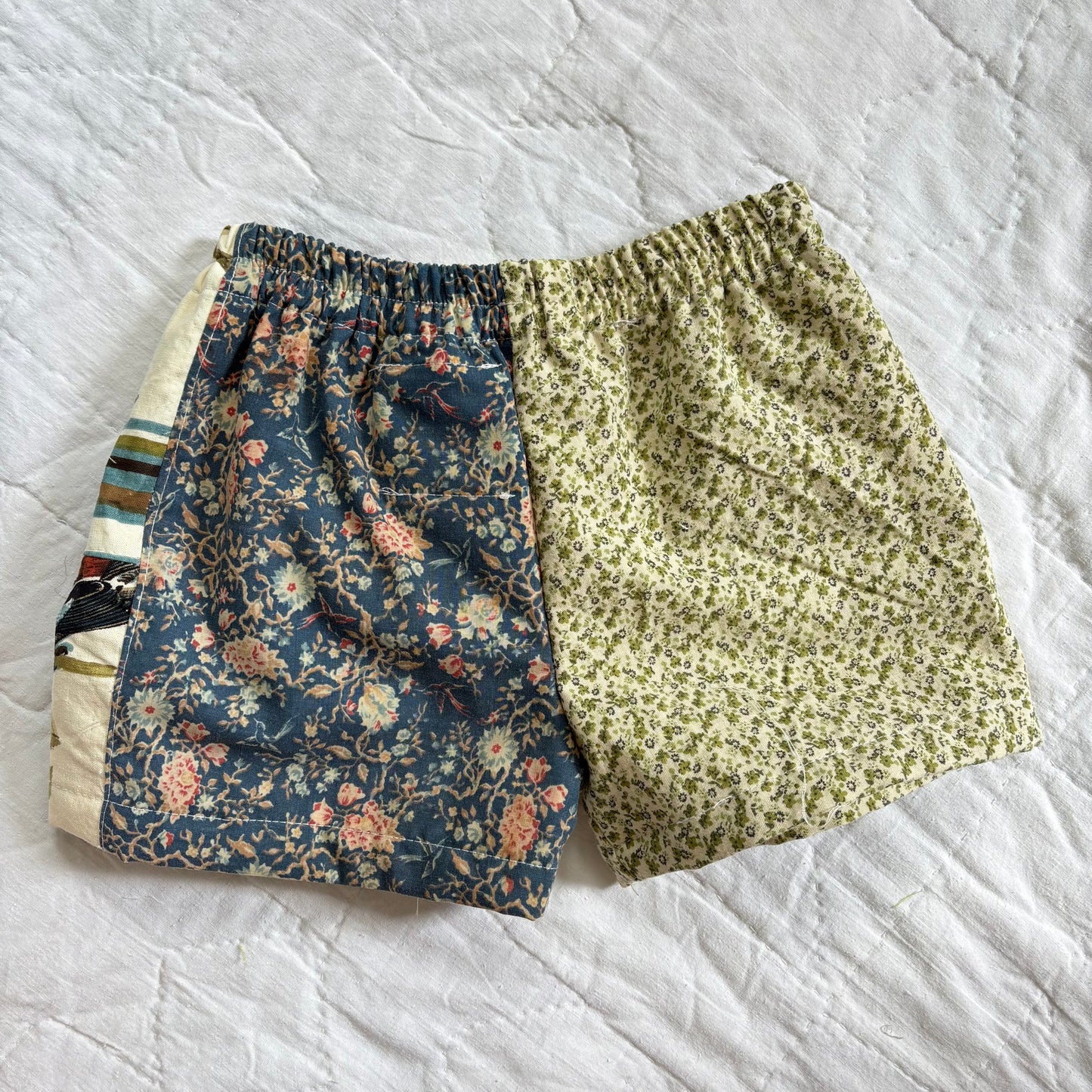 Mix print bird shorts - 2T