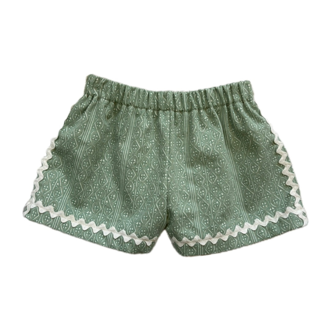 Soft zigzag picnic shorts - made to order