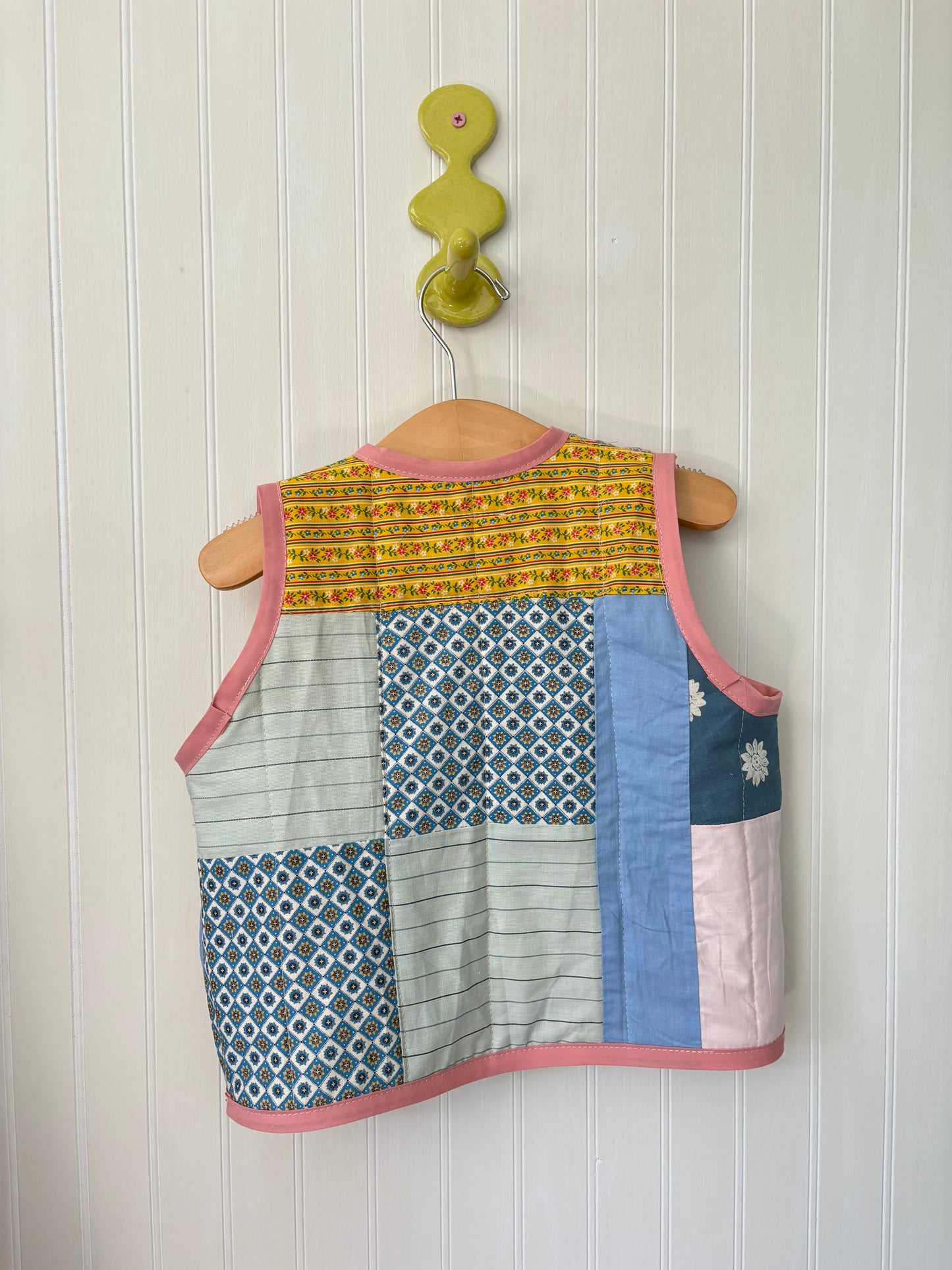 Bluebird patchwork vest