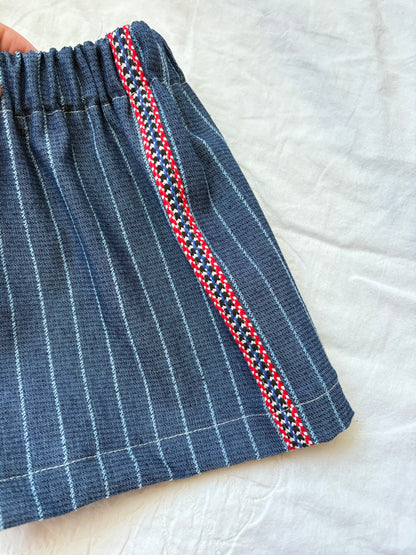 Denim stripe track shorts - 5Y