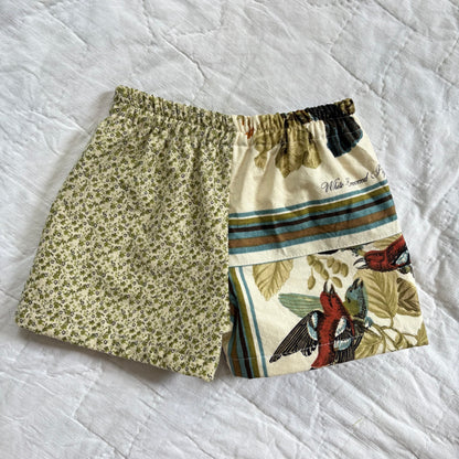 Mix print bird shorts - 2T