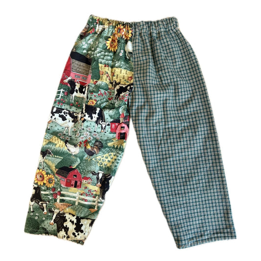 Farm mix print pants - made to order