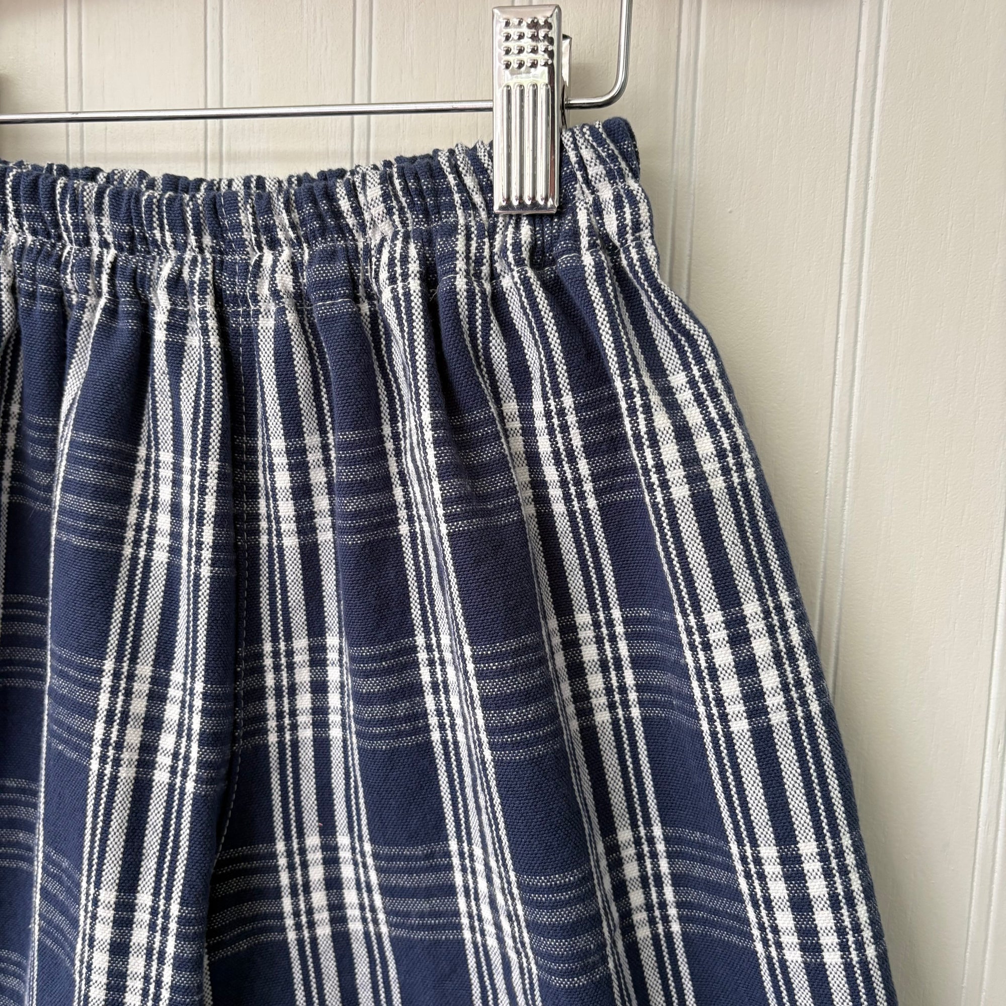 Indigo plaid pants - made to order