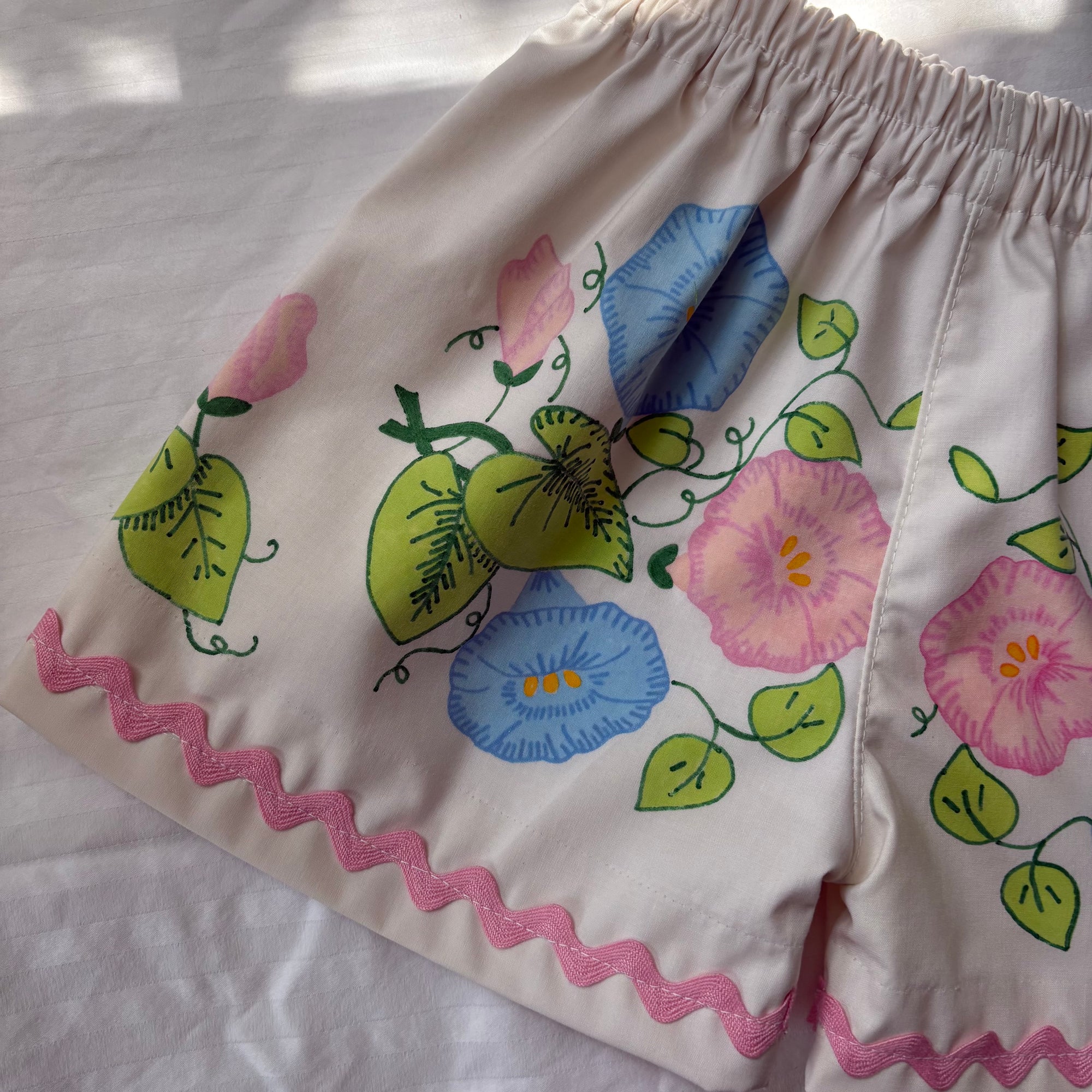 Floral ric rac shorts - 4Y