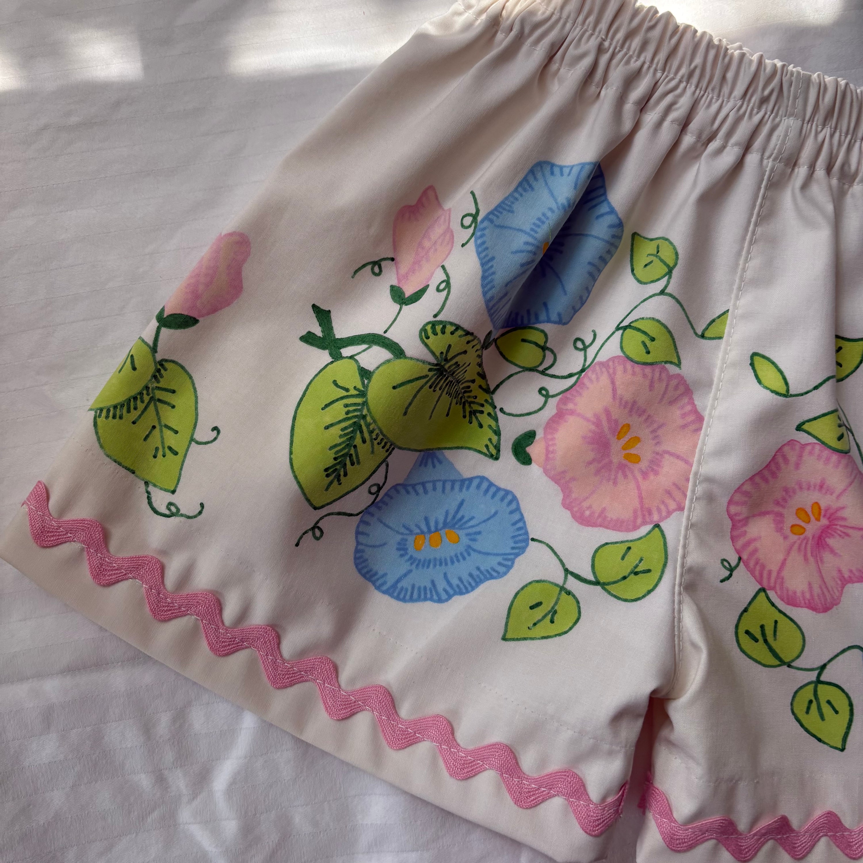Floral ric rac shorts - 4Y