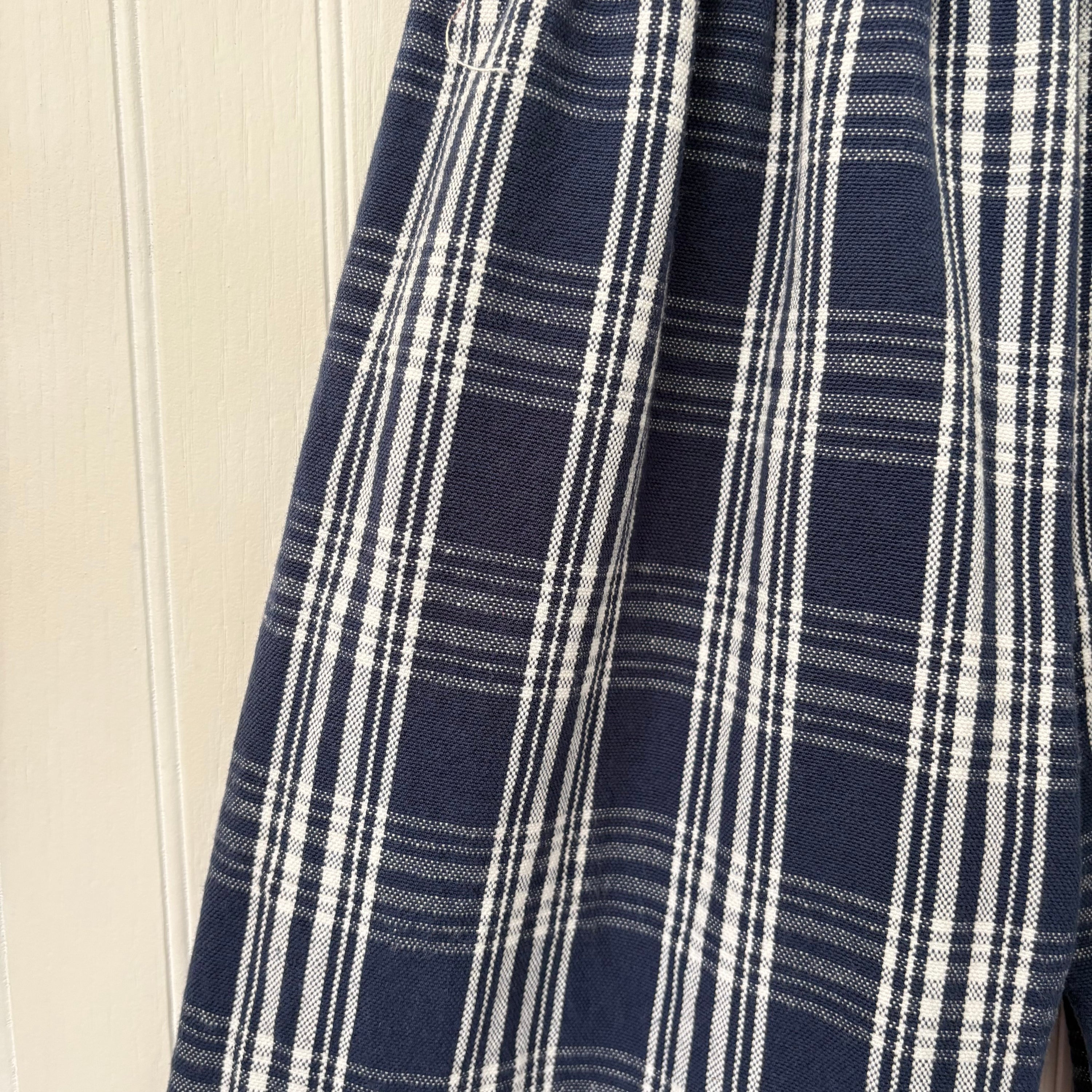 Indigo plaid pants - made to order