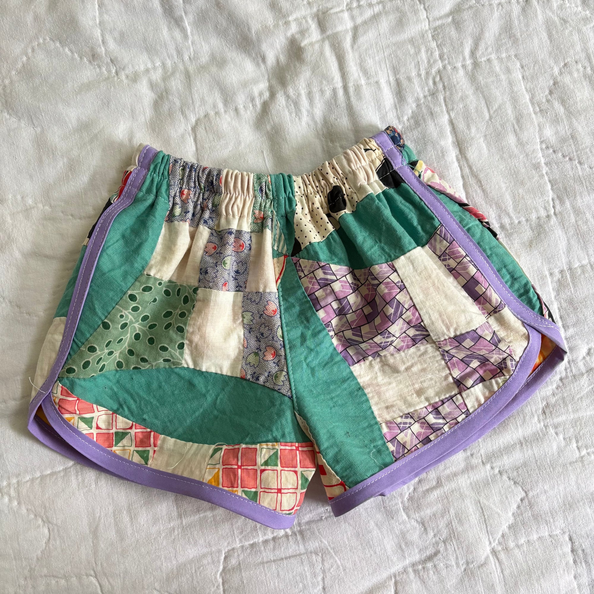 Quilt top track shorts - 3T