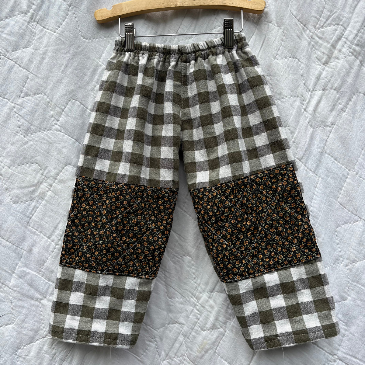 Double knee plaid pants - 3T