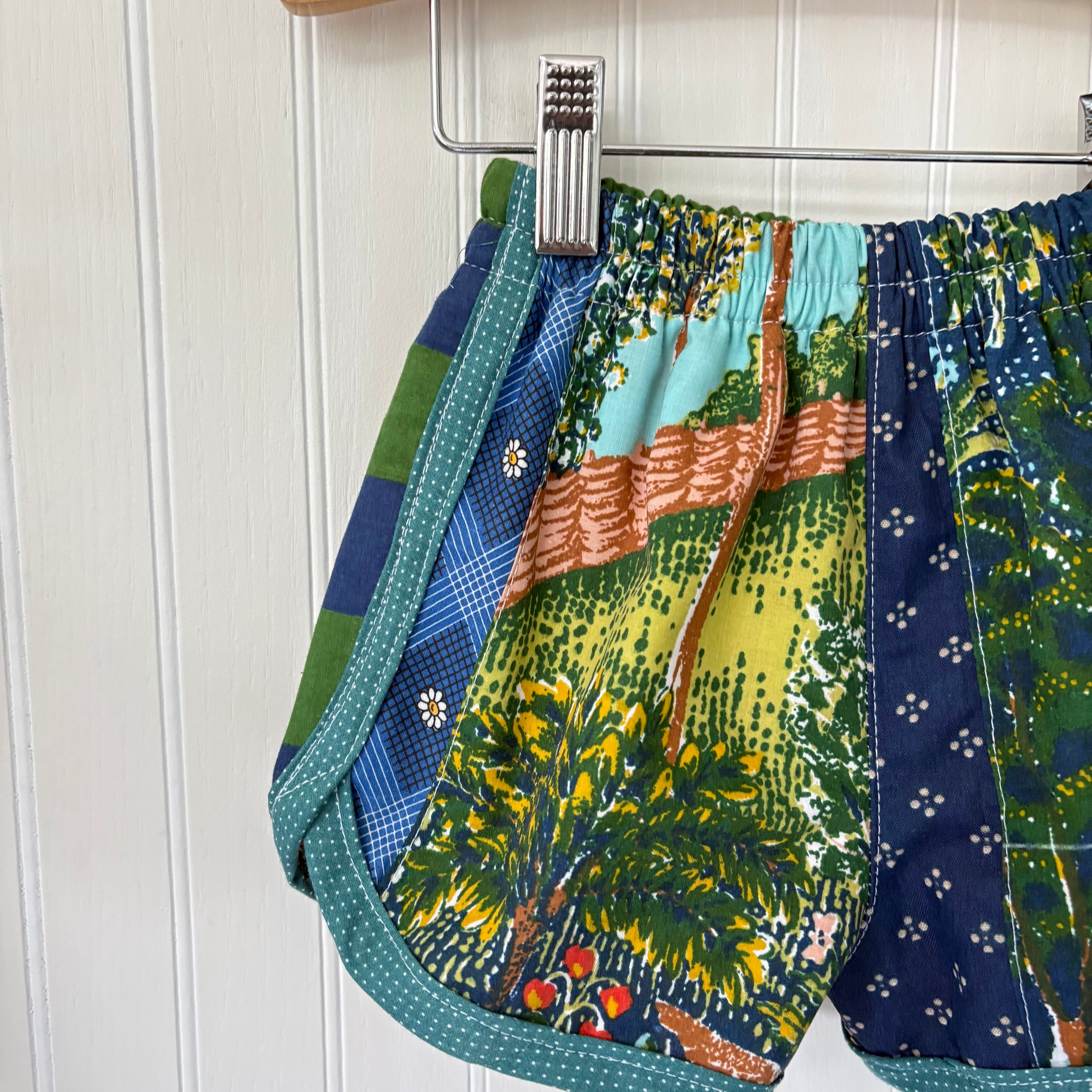 Patchwork track shorts - 2T