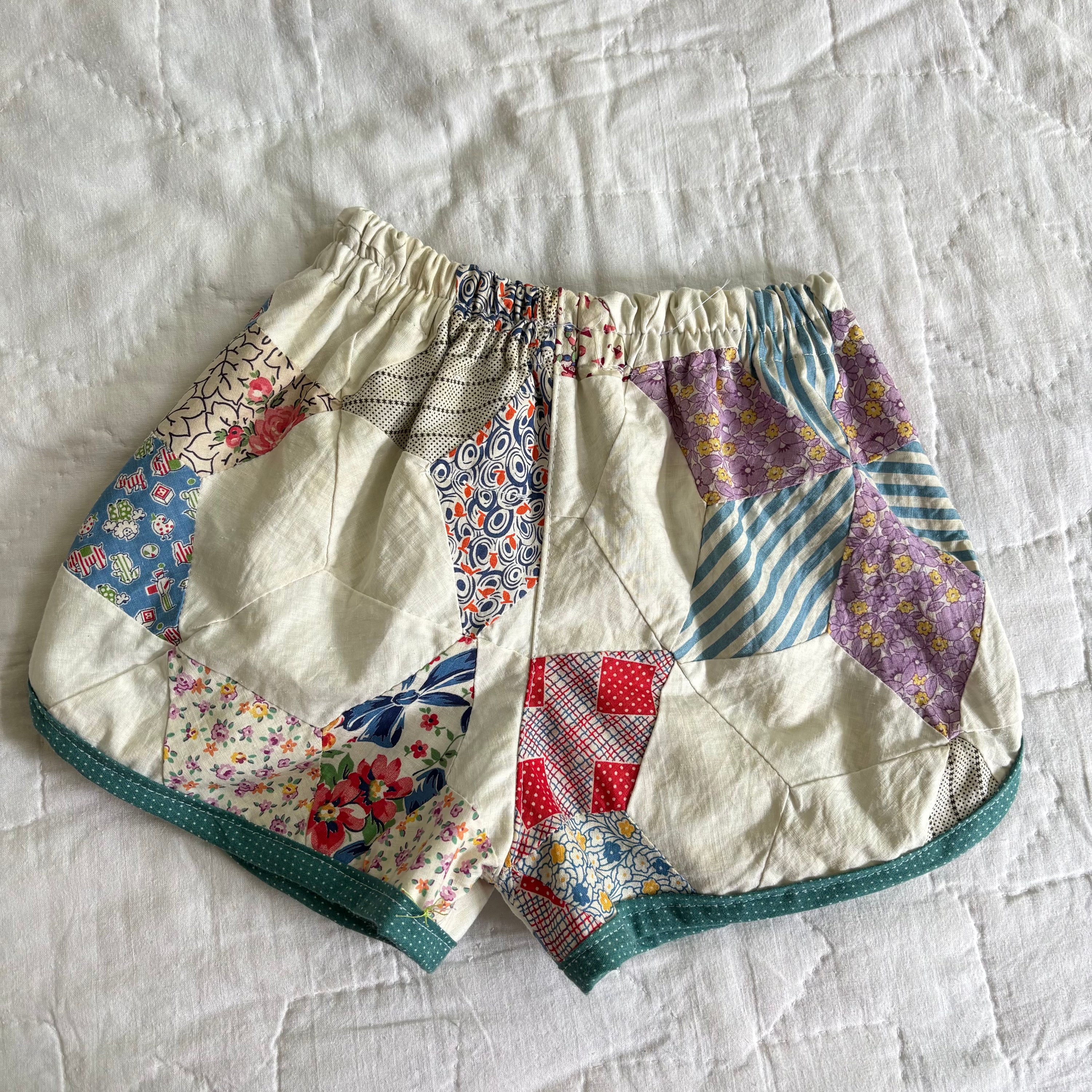Quilt top track shorts - 4Y