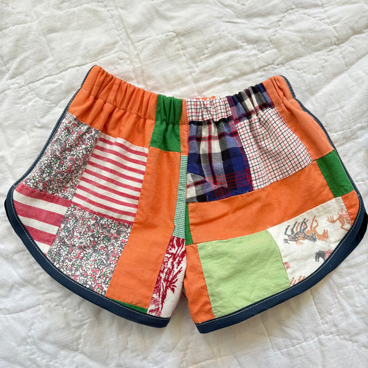 Quilt top track shorts - 4Y
