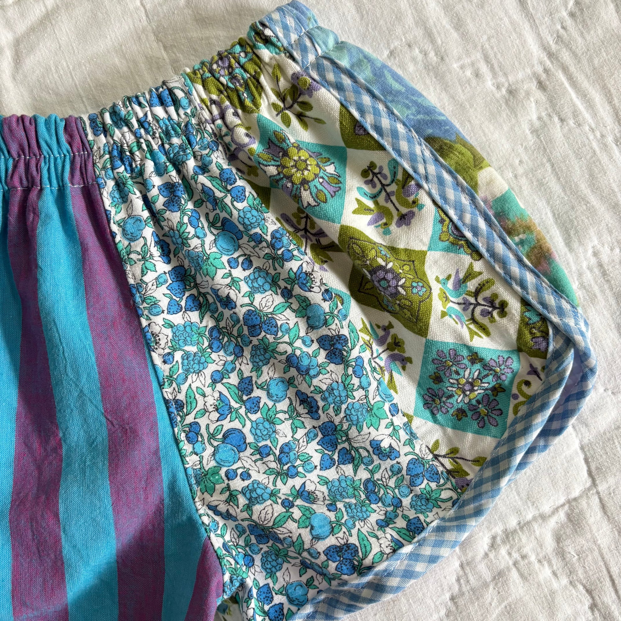 Patchwork track shorts - 2T