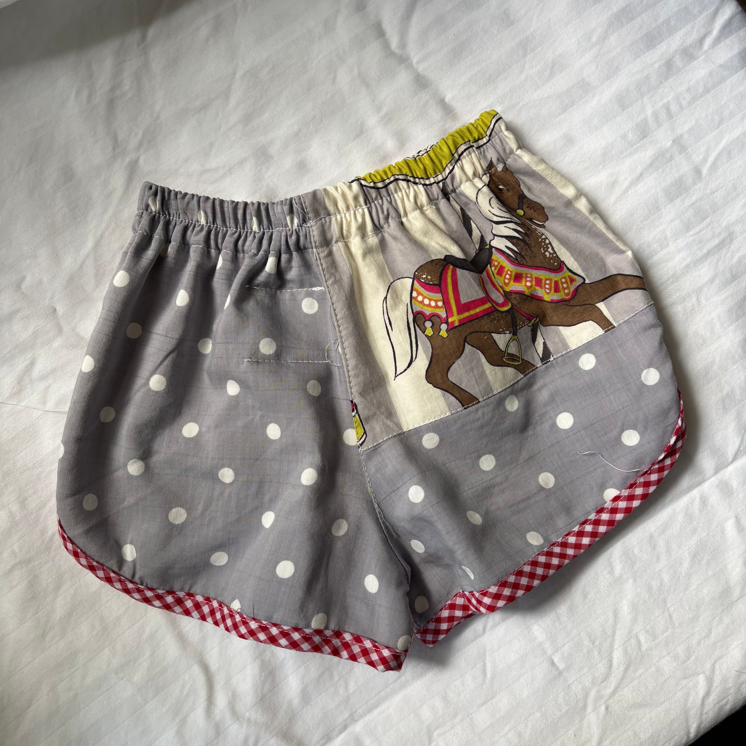 Patchwork track shorts - 3T