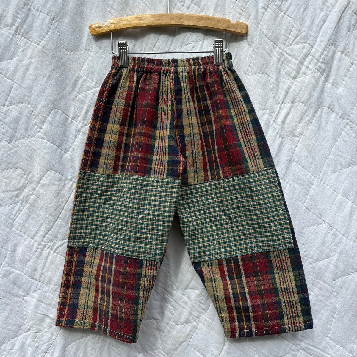 Double knee plaid pants - 3T