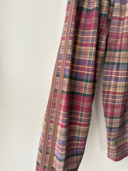 Harvest plaid track pants - made to order
