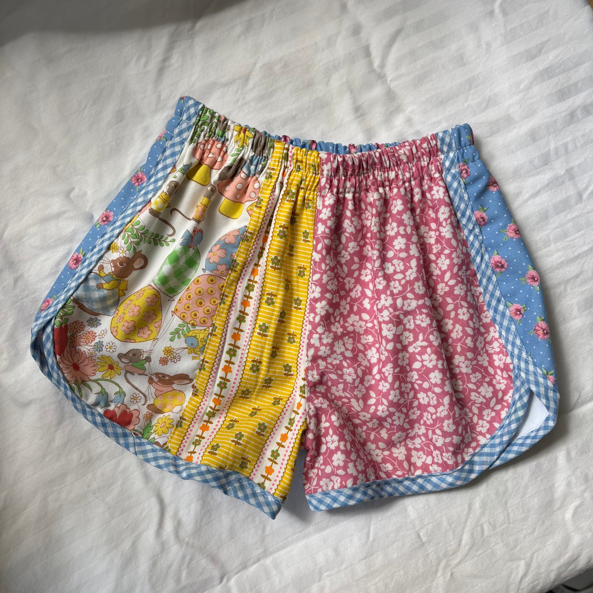 Patchwork track shorts - 4Y