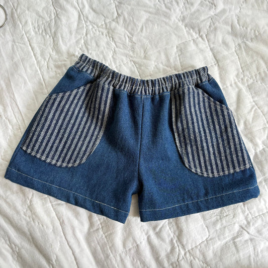 Denim pocket shorts - 4Y