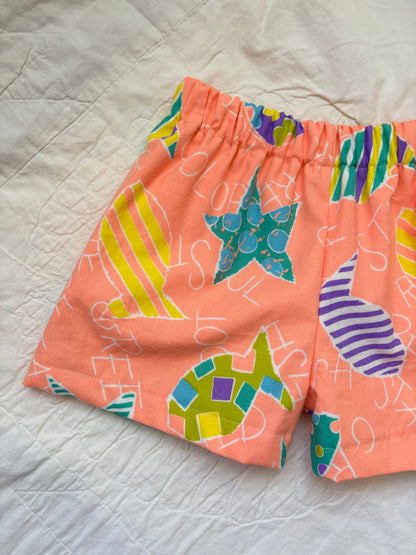 Neon fishies shorts - made to order