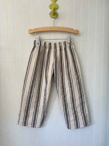 Canvas striped pants - made to order