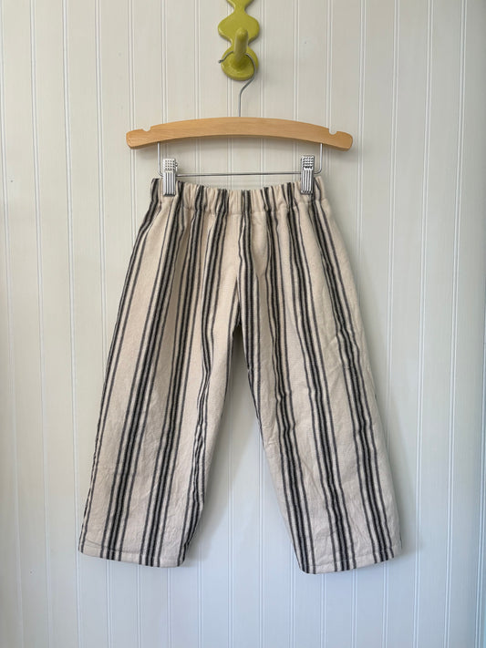Canvas striped pants - made to order