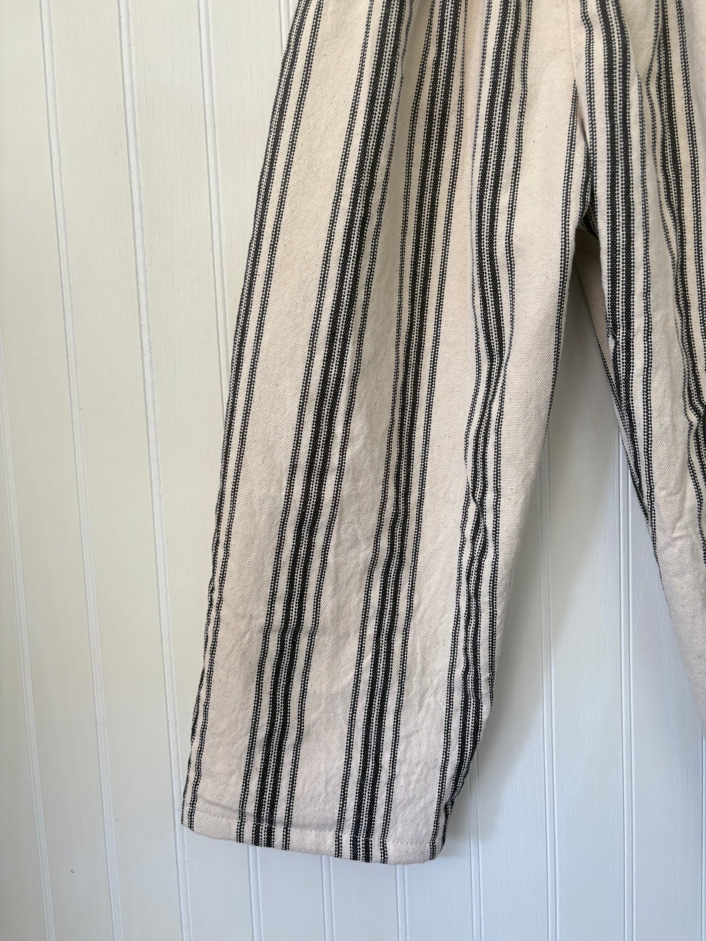 Canvas striped pants - made to order