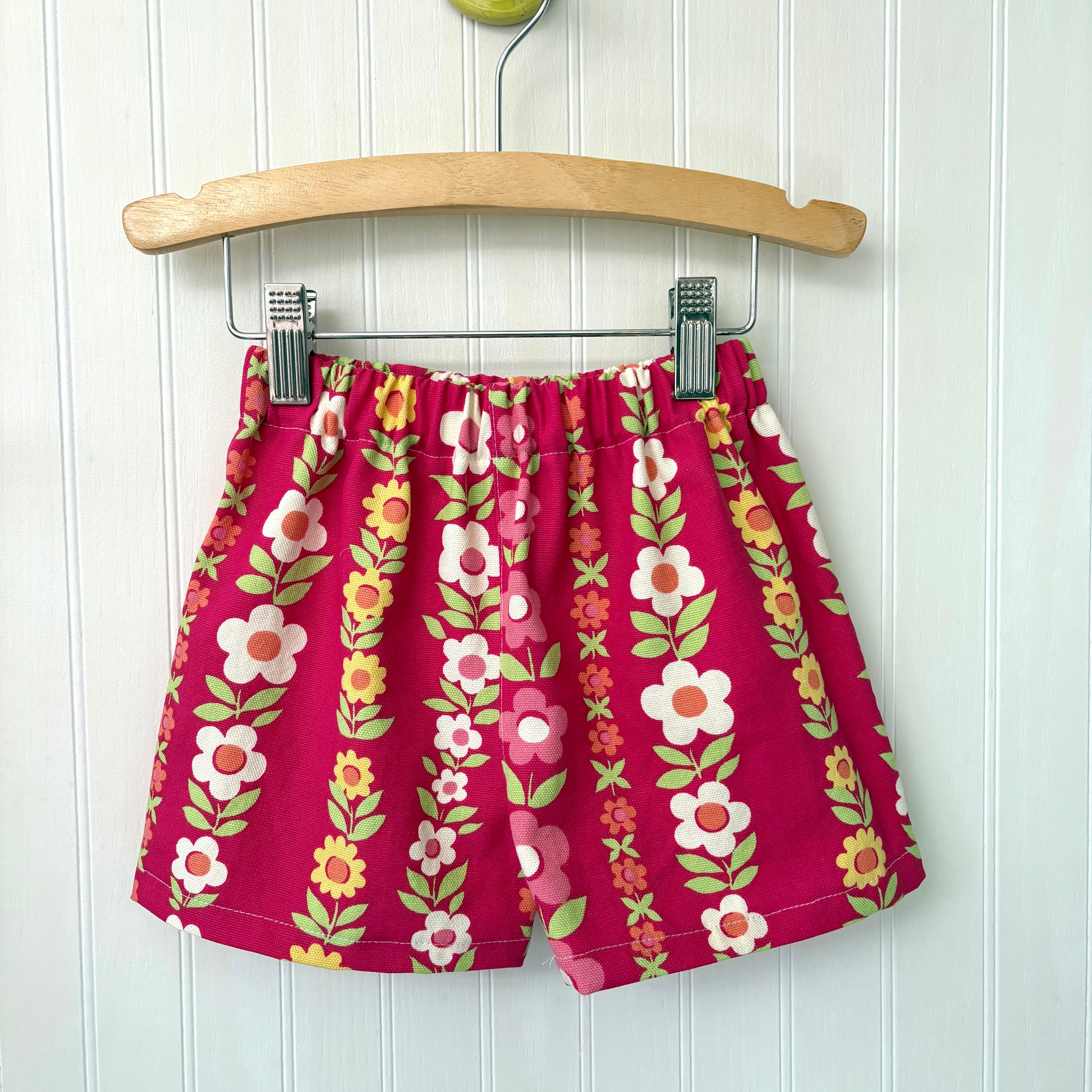 Pink floral shorts