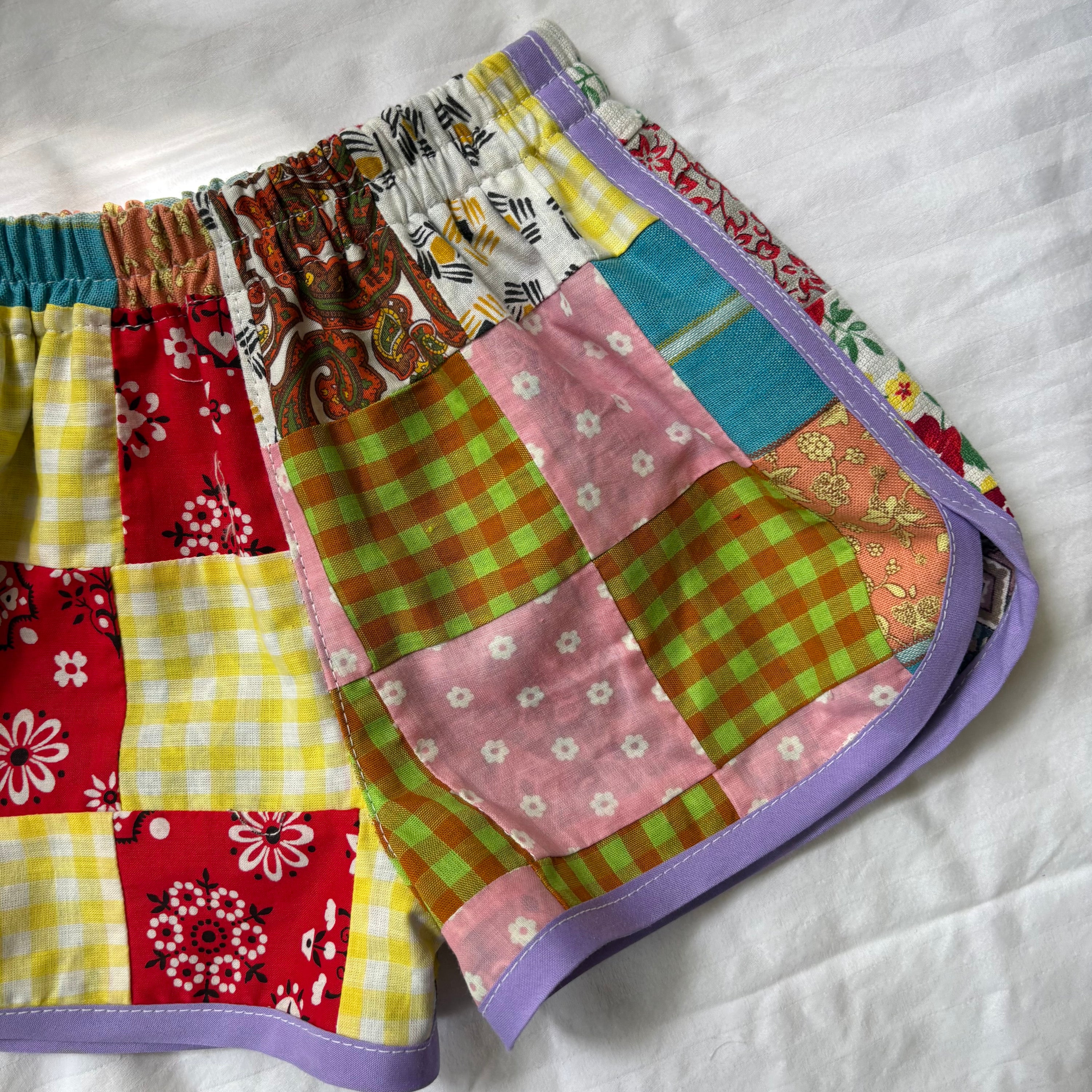 Quilt top track shorts - 2T