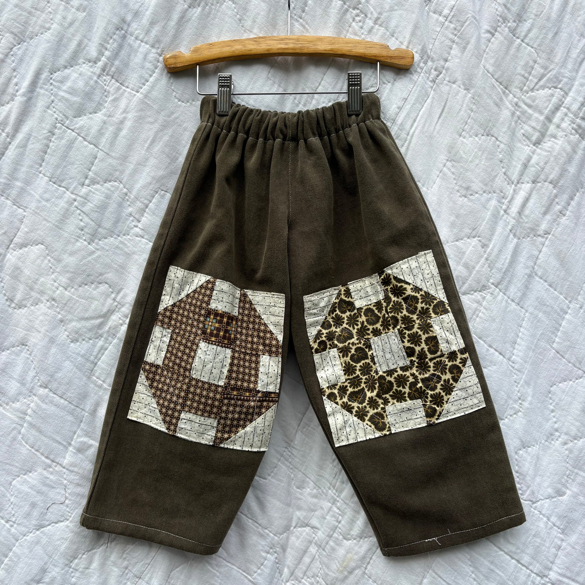 Quilt patch knee patch denim - 3T
