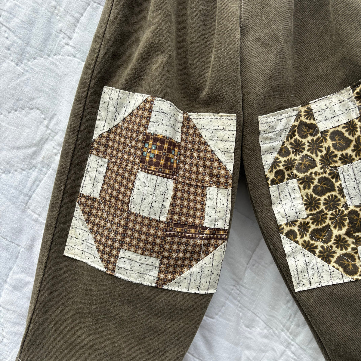 Quilt patch knee patch denim - 3T