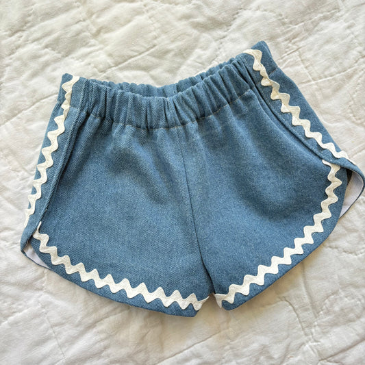 Denim track shorts - 2T