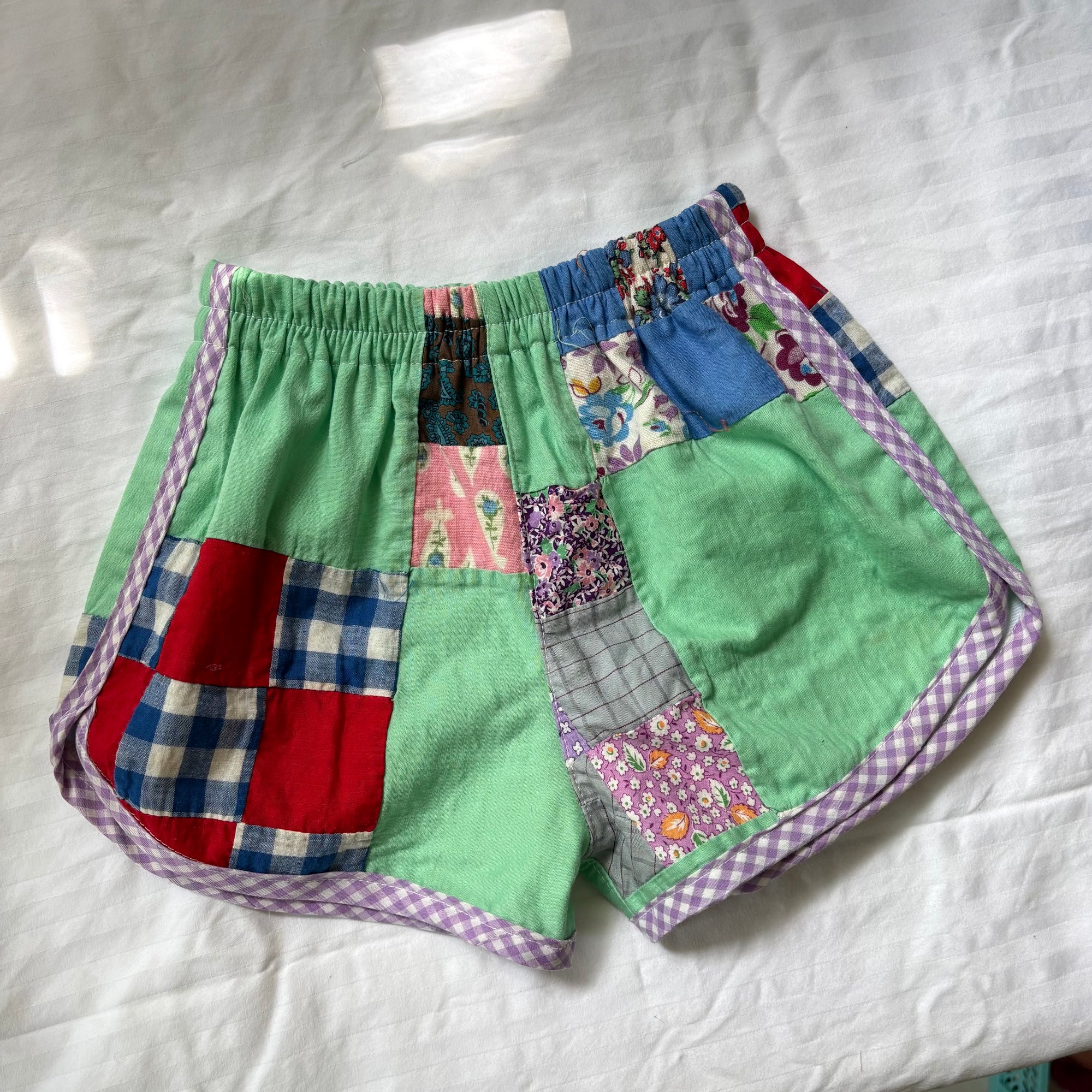 Quilt top track shorts - 4Y