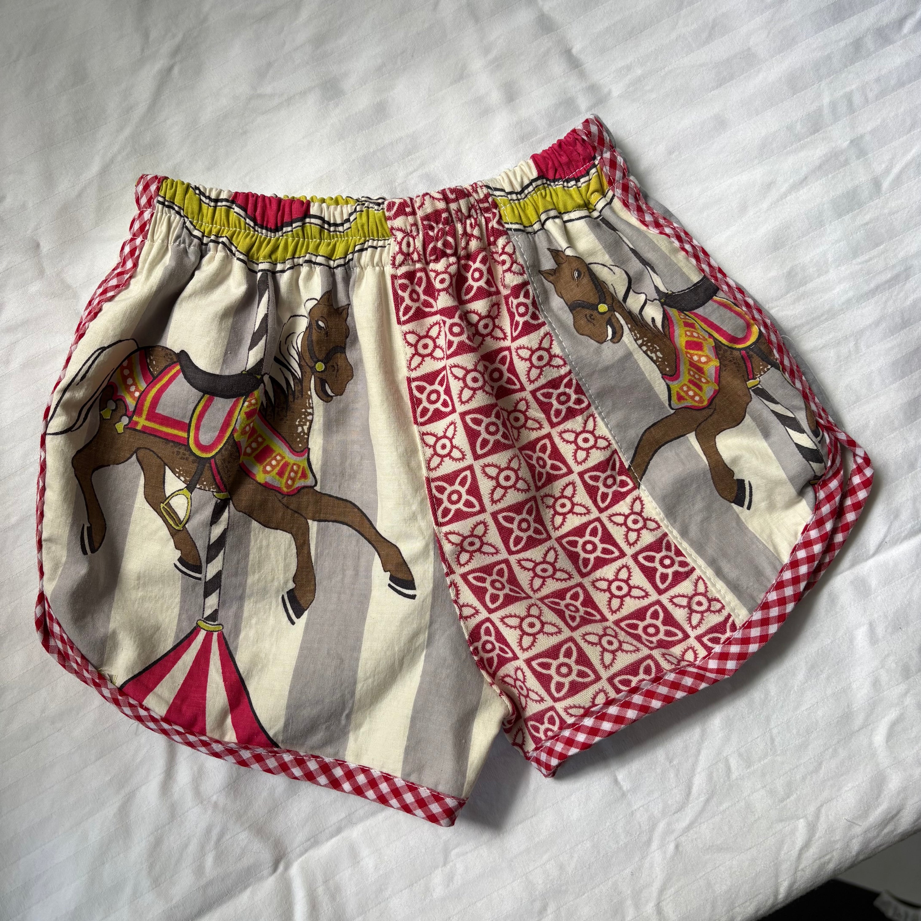 Patchwork track shorts - 3T