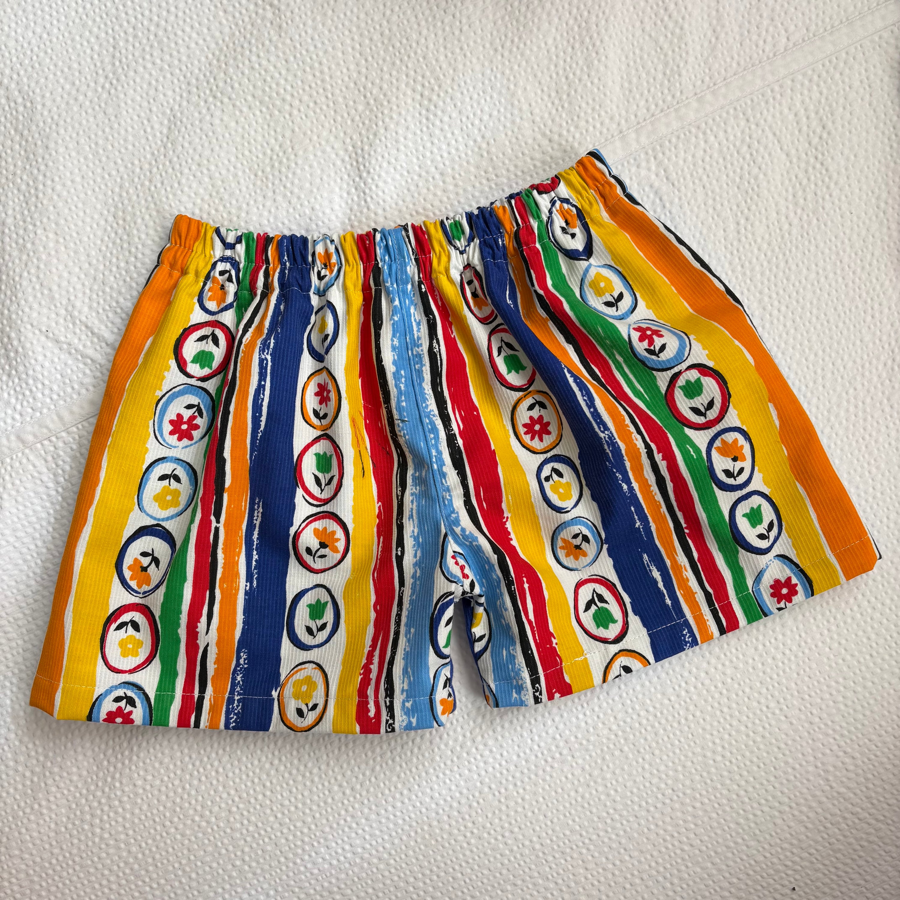 Doodle floral shorts - made to order