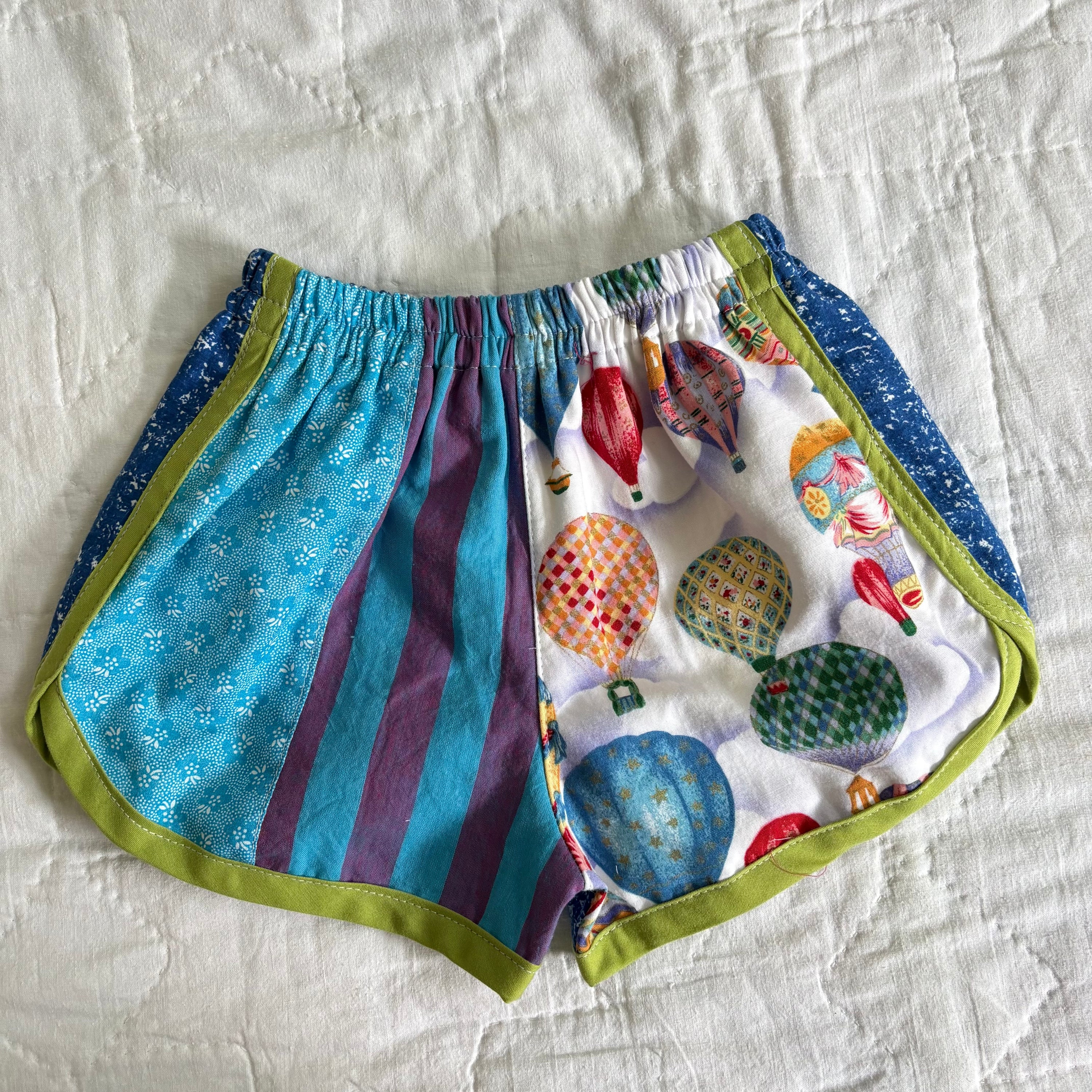 Patchwork track shorts - 3T