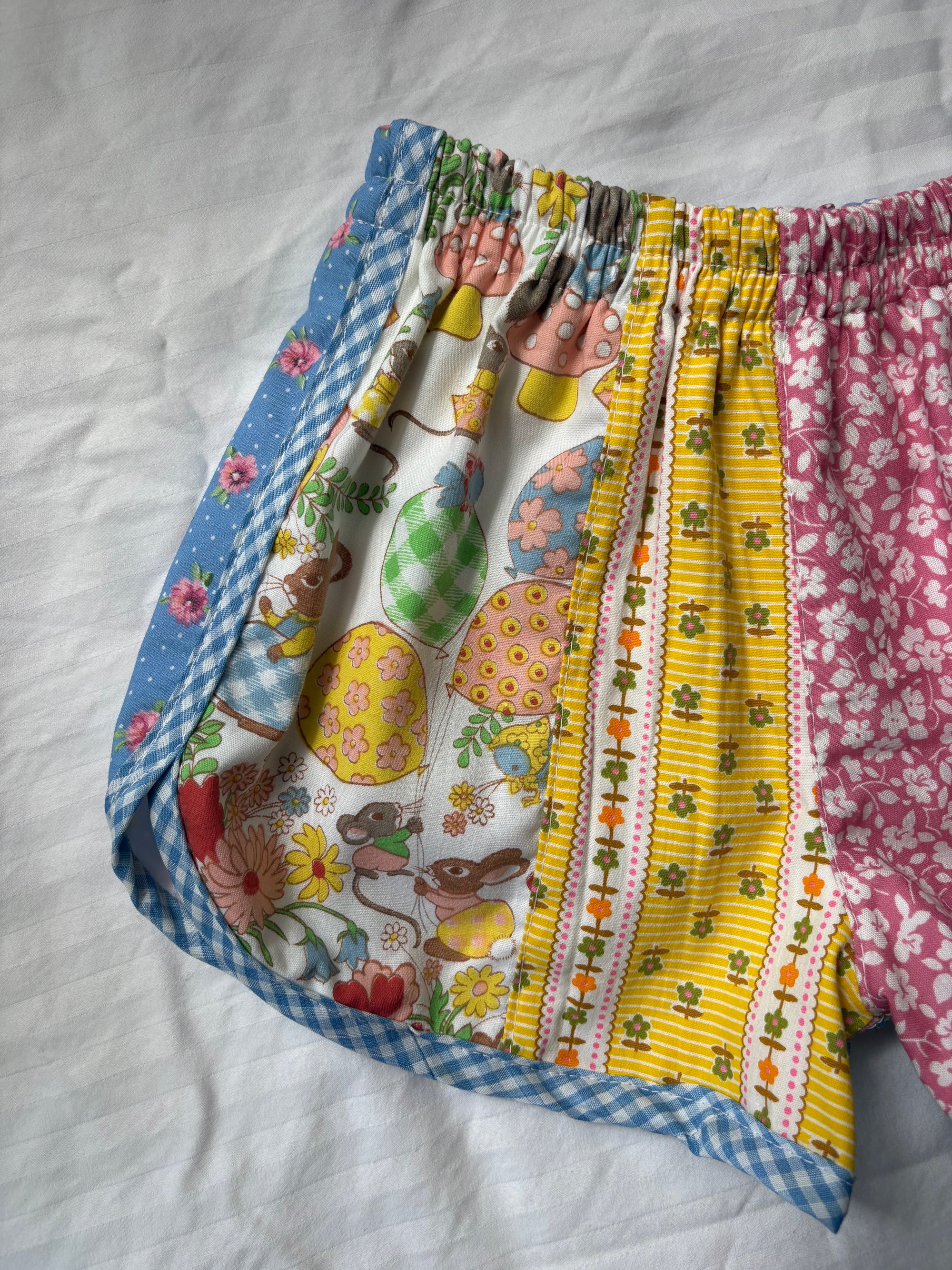 Patchwork track shorts - 4Y