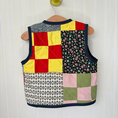 Yellow pop quilt top vest - 2/3