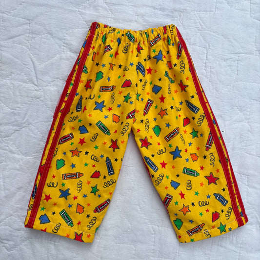 Crayon mix print track pants - 2T