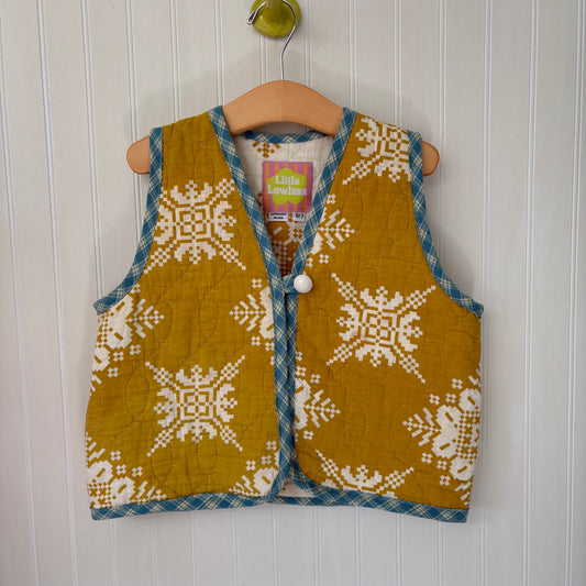 Mustard quilted vest - 6/7