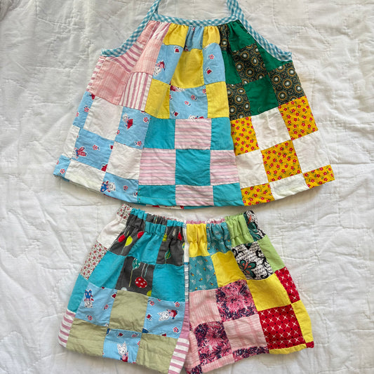 Quilt top shorts & tank set - 4Y