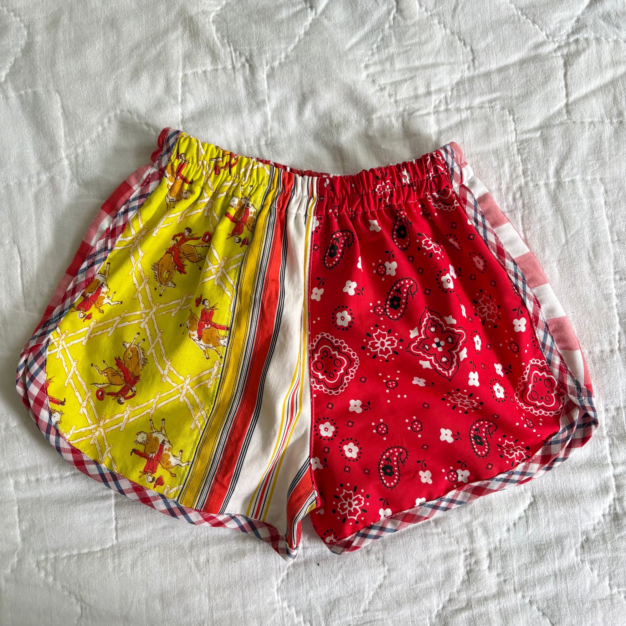 Patchwork track shorts - 4Y